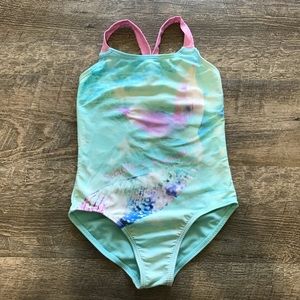 Girls Mermaid One Piece Swimming Suit Size 4-5